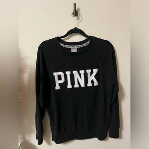 PINK Victoria Secret Logo Sweatshirt in Black